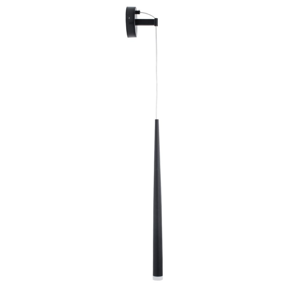 GLOBOSTAR® TEARS 61315 Μοντέρνο Φωτιστικό Τοίχου - Απλίκα LED 3W 330lm 180° AC 220-240V IP20 Ρυθμιζόμενο Λευκό CCT με On/Off 2700K/4500K/6000K - Lumileds SMD Chip - Μαύρο Ματ - Μ3.2 x Π3.2 x Υ51.5cm - 3 Χρόνια Εγγύηση