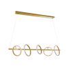 ΠΡΟΣΦΟΡΑ GloboStar® CIRCOLARE 61322 Κρεμαστό Φωτιστικό Οροφής Design LED CCT 75W 8400lm 360° AC 220-240V - Εναλλαγή Φωτισμού μέσω Τηλεχειριστηρίου All In One Ψυχρό 6000k+Φυσικό 4500k+Θερμό 2700k Dimmable Μ120 x Π25 x Υ25cm - Χρυσό - 3 Χρόνια Εγγύηση
