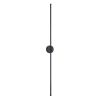 GLOBOSTAR® DIADEM 61333 Μοντέρνο Φωτιστικό Τοίχου - Απλίκα LED 18W 2160lm 120° AC 220-240V IP20 Ρυθμιζόμενο Λευκό CCT με On/Off 2700K/4500K/6000K - Lumileds SMD Chip - Μαύρο Ματ - Μ10 x Π4 x Υ120cm - 3 Χρόνια Εγγύηση