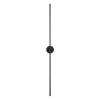 GLOBOSTAR® DIADEM 61333 Μοντέρνο Φωτιστικό Τοίχου - Απλίκα LED 18W 2160lm 120° AC 220-240V IP20 Ρυθμιζόμενο Λευκό CCT με On/Off 2700K/4500K/6000K - Lumileds SMD Chip - Μαύρο Ματ - Μ10 x Π4 x Υ120cm - 3 Χρόνια Εγγύηση