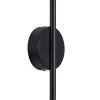 GLOBOSTAR® DIADEM 61333 Μοντέρνο Φωτιστικό Τοίχου - Απλίκα LED 18W 2160lm 120° AC 220-240V IP20 Ρυθμιζόμενο Λευκό CCT με On/Off 2700K/4500K/6000K - Lumileds SMD Chip - Μαύρο Ματ - Μ10 x Π4 x Υ120cm - 3 Χρόνια Εγγύηση