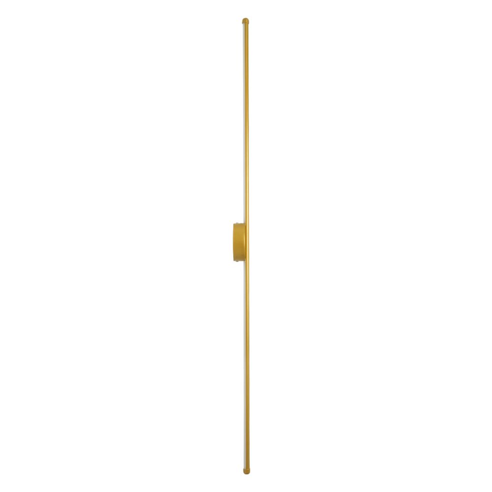 GLOBOSTAR® DIADEM 61334 Μοντέρνο Φωτιστικό Τοίχου - Απλίκα LED 18W 2160lm 120° AC 220-240V IP20 Ρυθμιζόμενο Λευκό CCT με On/Off 2700K/4500K/6000K - Lumileds SMD Chip - Χρυσό Βούρτσας - Μ10 x Π4 x Υ120cm - 3 Χρόνια Εγγύηση