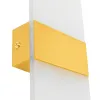 GLOBOSTAR® RARE 61338 Μοντέρνο Φωτιστικό Τοίχου - Απλίκα LED 5W 600lm 180° AC 220-240V IP20 Ρυθμιζόμενο Λευκό CCT με On/Off 2700K/4500K/6000K - Lumileds SMD Chip - Χρυσό Βούρτσας - Μ10 x Π4 x Υ27cm - 3 Χρόνια Εγγύηση
