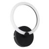 GLOBOSTAR® MATILDA 61339 Μοντέρνο Φωτιστικό Τοίχου - Απλίκα LED 8W 960lm 360° AC 220-240V IP20 Ρυθμιζόμενο Λευκό CCT με On/Off 2700K/4500K/6000K - Lumileds SMD Chip - Μαύρο Ματ - Μ20 x Π5 x Υ25.5cm - 3 Χρόνια Εγγύηση