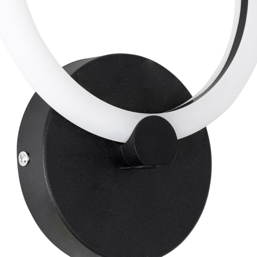 GLOBOSTAR® MATILDA 61339 Μοντέρνο Φωτιστικό Τοίχου - Απλίκα LED 8W 960lm 360° AC 220-240V IP20 Ρυθμιζόμενο Λευκό CCT με On/Off 2700K/4500K/6000K - Lumileds SMD Chip - Μαύρο Ματ - Μ20 x Π5 x Υ25.5cm - 3 Χρόνια Εγγύηση