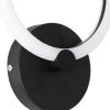 GLOBOSTAR® MATILDA 61339 Μοντέρνο Φωτιστικό Τοίχου - Απλίκα LED 8W 960lm 360° AC 220-240V IP20 Ρυθμιζόμενο Λευκό CCT με On/Off 2700K/4500K/6000K - Lumileds SMD Chip - Μαύρο Ματ - Μ20 x Π5 x Υ25.5cm - 3 Χρόνια Εγγύηση