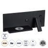 GLOBOSTAR® PALADIN 61351 Μοντέρνο Φωτιστικό Τοίχου - Απλίκα Ξενοδοχείου Reading Light με Φορτιστή USB 3A & Wireless 20W LED 6W 720lm 36° & 360° AC 220-240V IP20 Φυσικό Λευκό 4500K - Bridgelux COB Chip & TÜV SÜD Driver - Μαύρο Ματ - Μ30 x Π11 x