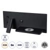 GLOBOSTAR® PALADIN 61352 Μοντέρνο Φωτιστικό Τοίχου - Απλίκα Ξενοδοχείου Reading Light με Φορτιστή USB 3A & Wireless 20W LED 6W 720lm 36° & 360° AC 220-240V IP20 Φυσικό Λευκό 4500K - Bridgelux COB Chip & TÜV SÜD Driver - Μαύρο Ματ - Μ30 x Π11 x