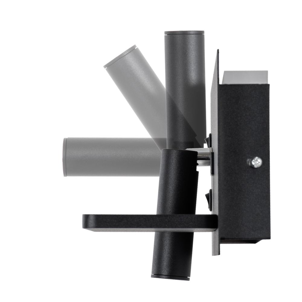 GLOBOSTAR® PALADIN 61352 Μοντέρνο Φωτιστικό Τοίχου - Απλίκα Ξενοδοχείου Reading Light με Φορτιστή USB 3A & Wireless 20W LED 6W 720lm 36° & 360° AC 220-240V IP20 Φυσικό Λευκό 4500K - Bridgelux COB Chip & TÜV SÜD Driver - Μαύρο Ματ - Μ30 x Π11 x