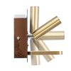 GLOBOSTAR® PALADIN 61361 Μοντέρνο Φωτιστικό Τοίχου - Απλίκα Ξενοδοχείου Reading Light με Φορτιστή USB 3A & Wireless 20W LED 6W 720lm 36° & 360° AC 220-240V IP20 Φυσικό Λευκό 4500K - Bridgelux COB Chip & TÜV SÜD Driver - Καφέ & Χρυσό Βούρτσ