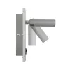 GLOBOSTAR® LADY-O 61365 Μοντέρνο Φωτιστικό Τοίχου - Απλίκα Ξενοδοχείου Reading Light με Φορτιστή USB 3A LED 10W 1000lm 36° & 360° AC 220-240V IP20 Φυσικό Λευκό 4500K - Bridgelux COB Chip & TÜV SÜD Driver - Γκρι Ματ - Μ10.5 x Π10 x Υ18.5cm - 3 Χρόν