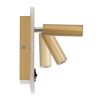 GLOBOSTAR® LADY-O 61366 Μοντέρνο Φωτιστικό Τοίχου - Απλίκα Ξενοδοχείου Reading Light με Φορτιστή USB 3A LED 10W 1000lm 36° & 360° AC 220-240V IP20 Φυσικό Λευκό 4500K - Bridgelux COB Chip & TÜV SÜD Driver - Χρυσό Βούρτσας - Μ10.5 x Π10 x Υ18.5cm - 