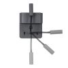 GLOBOSTAR® IBIS 61369 Μοντέρνο Φωτιστικό Τοίχου - Απλίκα Ξενοδοχείου Reading Light με Φορτιστή USB 3A LED 10W 1100lm 36° & 360° AC 220-240V IP20 Φυσικό Λευκό 4500K - Bridgelux COB Chip & TÜV SÜD Driver - Γκρι Ανθρακί Ματ - Μ10 x Π6.1 x Υ18cm - 3 Χ