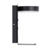 GLOBOSTAR® CROWN 61370 Μοντέρνο Φωτιστικό Τοίχου - Απλίκα Ξενοδοχείου Reading Light με Φορτιστή USB 3A LED 5W 550lm 120° AC 220-240V IP20 Φυσικό Λευκό 4500K - Bridgelux COB Chip & TÜV SÜD Driver - Μαύρο Ματ - Μ15 x Π15 x Υ23cm - 3 Χρόνια Εγγύηση