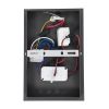 GLOBOSTAR® CROWN 61372 Μοντέρνο Φωτιστικό Τοίχου - Απλίκα Ξενοδοχείου Reading Light με Φορτιστή USB 3A LED 5W 550lm 120° AC 220-240V IP20 Φυσικό Λευκό 4500K - Bridgelux COB Chip & TÜV SÜD Driver - Γκρι Ανθρακί Ματ - Μ15 x Π15 x Υ23cm - 3 Χρόνια Εγγύησ