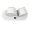 GLOBOSTAR® REGENCY 61377 Μοντέρνο Φωτιστικό Τοίχου - Απλίκα Ξενοδοχείου Reading Light με Φορτιστή USB 3A LED 16W 1840lm 120° AC 220-240V IP20 Φυσικό Λευκό 4500K - Bridgelux SMD Chip & TÜV SÜD Driver - Λευκό Ματ - Μ16.5 x Π12 x Υ10cm - 3 Χρόνια Εγγύηση