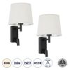 GLOBOSTAR® ROULETTE-R 61379 Μοντέρνο Φωτιστικό Τοίχου - Απλίκα Ξενοδοχείου Reading Light με Φορτιστή USB 3A & Ντουί 1 x E27 LED 3W 360lm 36° & 360° AC 220-240V IP20 Φυσικό Λευκό 4500K - Bridgelux COB Chip & TÜV SÜD Driver - Μαύρο & Μπεζ - 