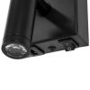GLOBOSTAR® ROULETTE-R 61379 Μοντέρνο Φωτιστικό Τοίχου - Απλίκα Ξενοδοχείου Reading Light με Φορτιστή USB 3A & Ντουί 1 x E27 LED 3W 360lm 36° & 360° AC 220-240V IP20 Φυσικό Λευκό 4500K - Bridgelux COB Chip & TÜV SÜD Driver - Μαύρο & Μπεζ - 