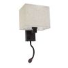 GLOBOSTAR® ROULETTE-S 61384 Μοντέρνο Φωτιστικό Τοίχου - Απλίκα Ξενοδοχείου Reading Light με Φορτιστή USB 3A & Ντουί 1 x E27 LED 3W 360lm 36° & 360° AC 220-240V IP20 Φυσικό Λευκό 4500K - Bridgelux COB Chip & TÜV SÜD Driver - Καφέ & Μπεζ - Μ