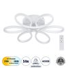 GLOBOSTAR® MARGARET 61401 Μοντέρνο Φωτιστικό Οροφής LED 54W 6210lm 360° AC 220-240V IP20 Ρυθμιζόμενο Λευκό CCT με Χειριστήριο από 2700K έως 6000K Dimmable - Lumileds SMD Chip - Λευκό Ματ - Μ57 x Π57 x Υ12cm - 3 Χρόνια Εγγύηση