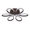 GLOBOSTAR® MARGARET 61402 Μοντέρνο Φωτιστικό Οροφής LED 54W 6210lm 360° AC 220-240V IP20 Ρυθμιζόμενο Λευκό CCT με Χειριστήριο από 2700K έως 6000K Dimmable - Lumileds SMD Chip - Καφέ Ματ - Μ57 x Π57 x Υ12cm - 3 Χρόνια Εγγύηση