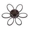 GLOBOSTAR® MARGARET 61402 Μοντέρνο Φωτιστικό Οροφής LED 54W 6210lm 360° AC 220-240V IP20 Ρυθμιζόμενο Λευκό CCT με Χειριστήριο από 2700K έως 6000K Dimmable - Lumileds SMD Chip - Καφέ Ματ - Μ57 x Π57 x Υ12cm - 3 Χρόνια Εγγύηση