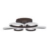 GLOBOSTAR® MARGARET 61402 Μοντέρνο Φωτιστικό Οροφής LED 54W 6210lm 360° AC 220-240V IP20 Ρυθμιζόμενο Λευκό CCT με Χειριστήριο από 2700K έως 6000K Dimmable - Lumileds SMD Chip - Καφέ Ματ - Μ57 x Π57 x Υ12cm - 3 Χρόνια Εγγύηση