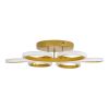 GLOBOSTAR® MARGARET 61403 Μοντέρνο Φωτιστικό Οροφής LED 54W 6210lm 360° AC 220-240V IP20 Ρυθμιζόμενο Λευκό CCT με Χειριστήριο από 2700K έως 6000K Dimmable - Lumileds SMD Chip - Χρυσό Βούρτσας - Μ57 x Π57 x Υ12cm - 3 Χρόνια Εγγύηση