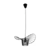 GLOBOSTAR® LUMINOVA 61462 Μοντέρνο Κρεμαστό Φωτιστικό Οροφής με Ντουί 1 x E27 AC 220-240V IP20 - Μαύρο - Μ40 x Π40 x Υ20cm