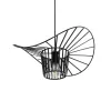 GLOBOSTAR® LUMINOVA 61462 Μοντέρνο Κρεμαστό Φωτιστικό Οροφής με Ντουί 1 x E27 AC 220-240V IP20 - Μαύρο - Μ40 x Π40 x Υ20cm