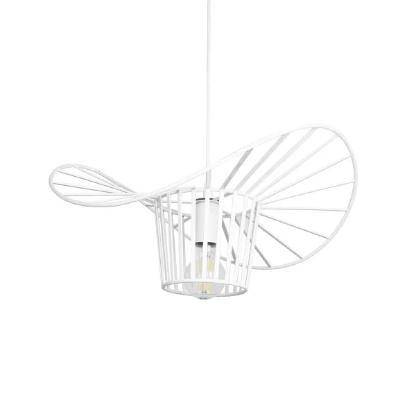 GLOBOSTAR® LUMINOVA 61463 Μοντέρνο Κρεμαστό Φωτιστικό Οροφής με Ντουί 1 x E27 AC 220-240V IP20 - Λευκό - Μ40 x Π40 x Υ20cm