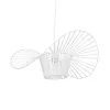 GLOBOSTAR® LUMINOVA 61465 Μοντέρνο Κρεμαστό Φωτιστικό Οροφής με Ντουί 1 x E27 AC 220-240V IP20 - Λευκό - Μ60 x Π60 x Υ25cm