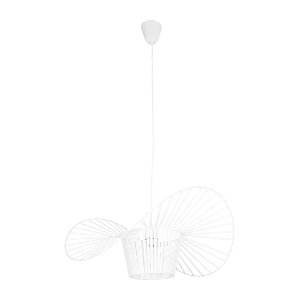 GLOBOSTAR® LUMINOVA 61465 Μοντέρνο Κρεμαστό Φωτιστικό Οροφής με Ντουί 1 x E27 AC 220-240V IP20 - Λευκό - Μ60 x Π60 x Υ25cm