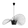 GLOBOSTAR® LUMINOVA 61466 Μοντέρνο Κρεμαστό Φωτιστικό Οροφής με Ντουί 1 x E27 AC 220-240V IP20 - Μαύρο - Μ80 x Π80 x Υ30cm