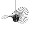GLOBOSTAR® LUMINOVA 61466 Μοντέρνο Κρεμαστό Φωτιστικό Οροφής με Ντουί 1 x E27 AC 220-240V IP20 - Μαύρο - Μ80 x Π80 x Υ30cm