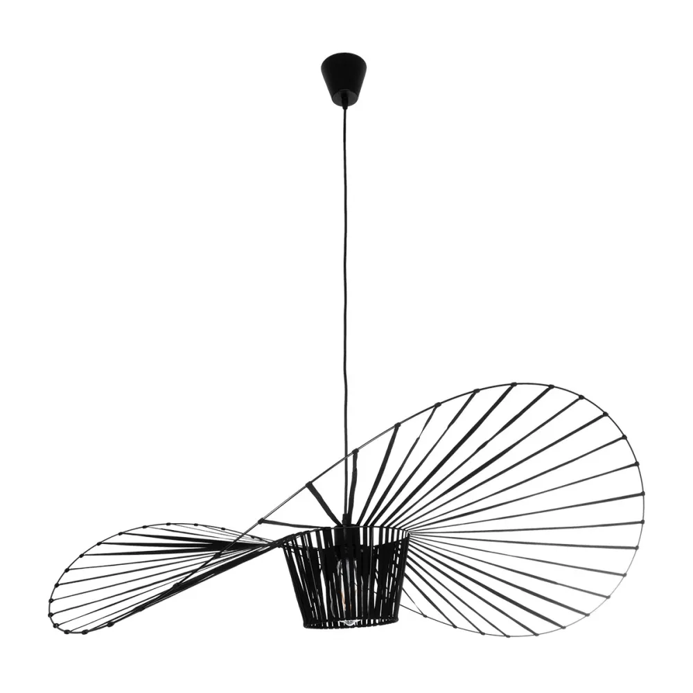 GLOBOSTAR® LUMINOVA 61467 Μοντέρνο Κρεμαστό Φωτιστικό Οροφής με Ντουί 1 x E27 AC 220-240V IP20 - Μαύρο - Μ100 x Π100 x Υ30cm
