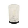 GLOBOSTAR® CYLINDER 203-0184 Μοντέρνο Επιτραπέζιο Φωτιστικό Πορτατίφ με Ντουί 1 x E27 AC 220-240V IP20 - Μαύρο & Λευκό - Μ14 x Π14 x Υ22cm