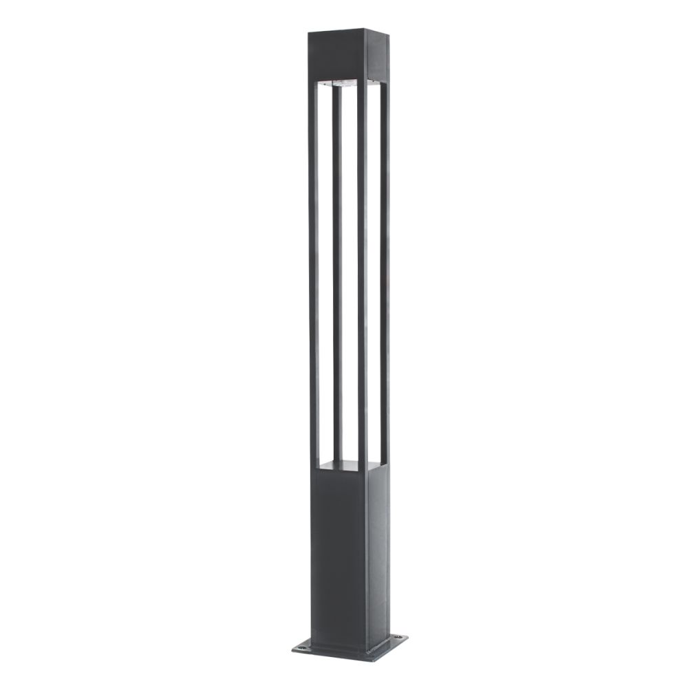 GLOBOSTAR® MONTERREY 61511 Φωτιστικό Urban Πλατείας/Πάρκου LED 40W 5440lm 60° AC 220-240V Αδιάβροχο IP65 Φυσικό Λευκό 5000K - Lumileds SMD Chip & Mean Well TÜV Driver - Γκρι Ανθρακί Ματ - Μ20 x Π20 x Υ200cm - 5 Χρόνια Εγγύηση