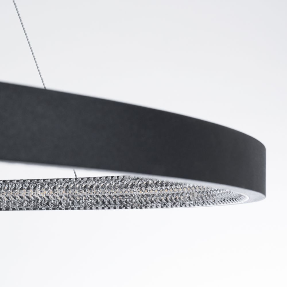 GLOBOSTAR® DIAMOND 61520 Μοντέρνο Κρεμαστό Φωτιστικό Οροφής LED 67W 7504lm 360° AC 220-240V IP20 Ρυθμιζόμενο Λευκό CCT με Χειριστήριο από 2700K έως 6000K Dimmable - Lumileds SMD Chip - Μαύρο Ματ - Μ80 x Π80 x Υ110cm - 3 Χρόνια Εγγύηση