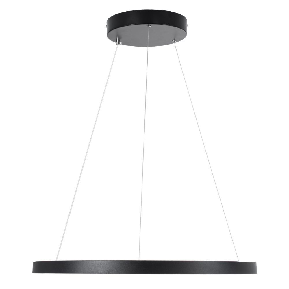 GLOBOSTAR® DIAMOND 61522 Μοντέρνο Κρεμαστό Φωτιστικό Οροφής LED 45W 5040lm 360° AC 220-240V IP20 Ρυθμιζόμενο Λευκό CCT με Χειριστήριο από 2700K έως 6000K Dimmable - Lumileds SMD Chip - Μαύρο Ματ - Μ60 x Π60 x Υ3cm - 3 Χρόνια Εγγύηση