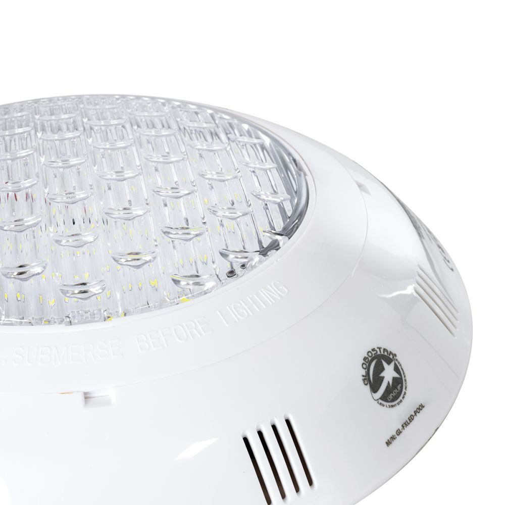GLOBOSTAR® POOLETI 61538 Υποβρύχιο Φωτιστικό για Πισίνες/Σιντριβάνια LED 25W 2125lm 120° AC/DC 12V Αδιάβροχο IP68 Ψυχρό Λευκό 6000K Dimmable - Bridgelux SMD Chip - 2m VDE Rubber Καλώδιο - Μ30 x Π30 x Υ6.5cm - 3 Χρόνια Εγγύηση