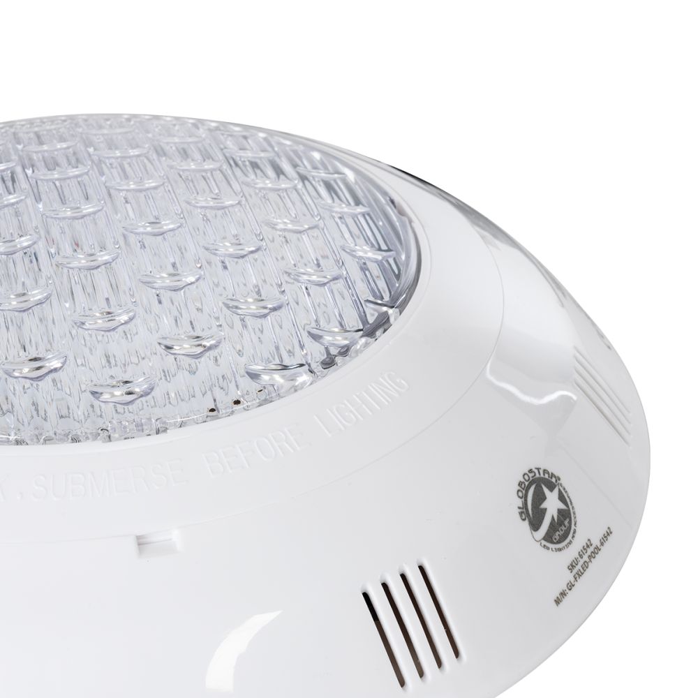 GLOBOSTAR® POOLETI 61542 Υποβρύχιο Φωτιστικό για Σιντριβάνια/Πισίνες LED 25W 1750lm 120° AC 12V Αδιάβροχο IP68 RGB Dimmable  - Ασύρματο Χειριστήριο RF 2.4Ghz Εμβέλειας 60 Μέτρων - 2m VDE Rubber Καλώδιο - Φ30 x Υ6.5cm - 3 Χρόνια Εγγύηση
