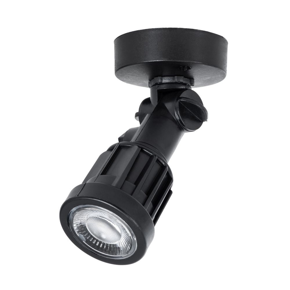 GLOBOSTAR® GARDENINI 61548 Φωτιστικό Σποτ LED 5W 550lm 38° DC 24V Αδιάβροχο IP68 Μπλε Dimmable - Lumileds SMD Chip - Μαύρο - Μ7 x Π7 x Υ14.5cm - 3 Χρόνια Εγγύηση