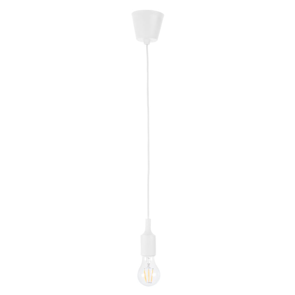 GLOBOSTAR® CABLITO 61550 Μοντέρνο Κρεμαστό Φωτιστικό Οροφής με Ντουί 1 x E27 AC 220-240V IP20 - Λευκό - Μ4 x Π4 x Υ110cm