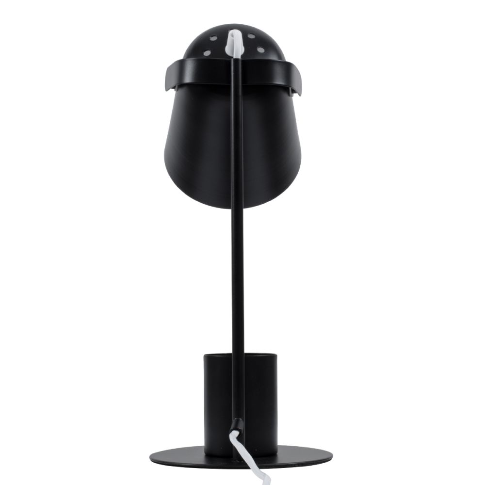 GLOBOSTAR® PENCASE 61563 Μοντέρνο Επιτραπέζιο Φωτιστικό Πορτατίφ με Ντουί 1 x E27 AC 220-240V IP20 - Μαύρο - Μ12 x Π15 x Υ38cm