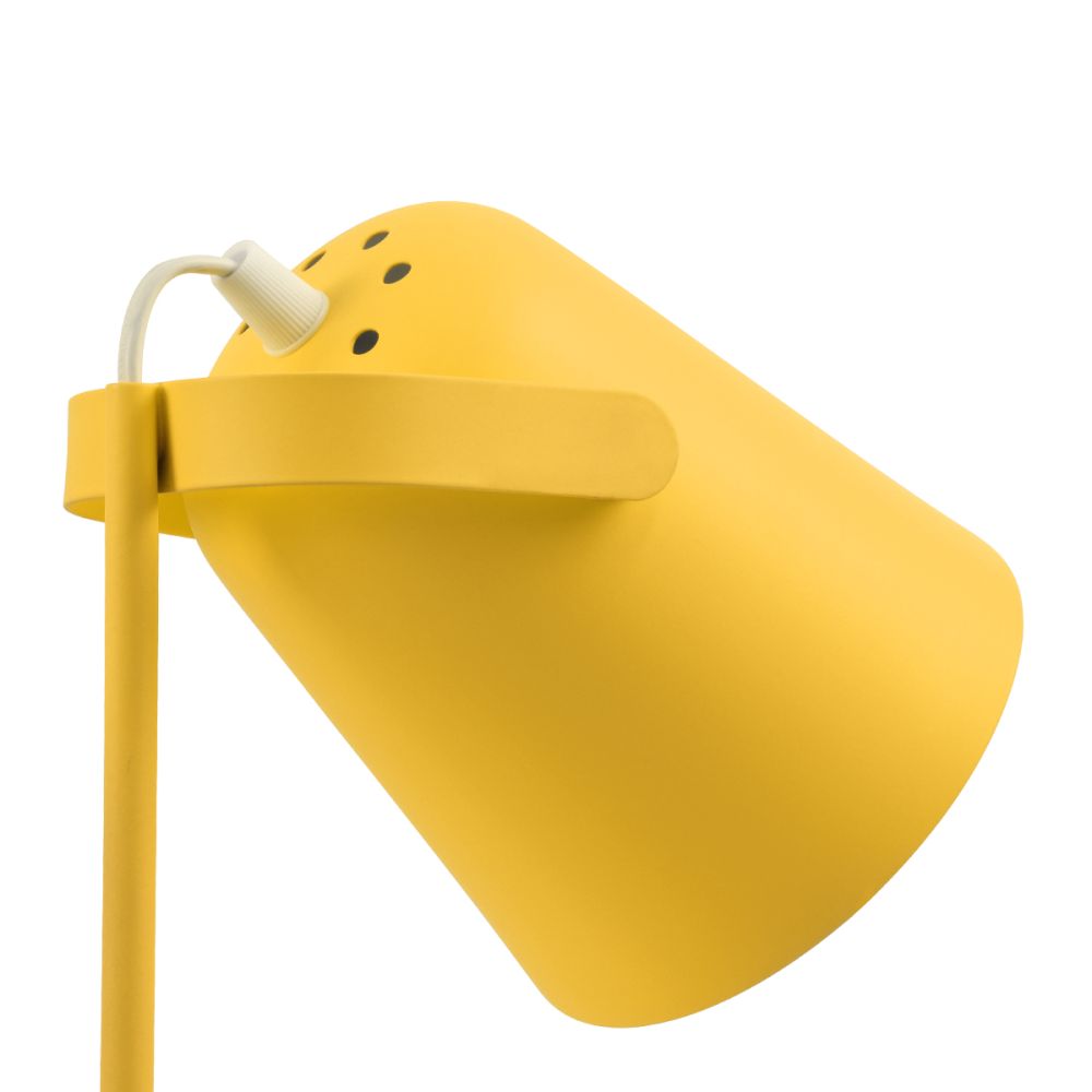 GLOBOSTAR® PENCASE 61567 Μοντέρνο Επιτραπέζιο Φωτιστικό Πορτατίφ με Ντουί 1 x E27 AC 220-240V IP20 - Κίτρινο - Μ12 x Π15 x Υ38cm