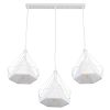 GLOBOSTAR® EIFFEL 61570 Vintage Κρεμαστό Φωτιστικό Οροφής με Ντουί 3 x E27 AC 220-240V IP20 - Λευκό - Μ68 x Π25 x Υ130cm
