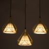 GLOBOSTAR® EIFFEL 61571 Vintage Κρεμαστό Φωτιστικό Οροφής με Ντουί 3 x E27 AC 220-240V IP20 - Χρυσό & Λευκό - Μ68 x Π25 x Υ130cm