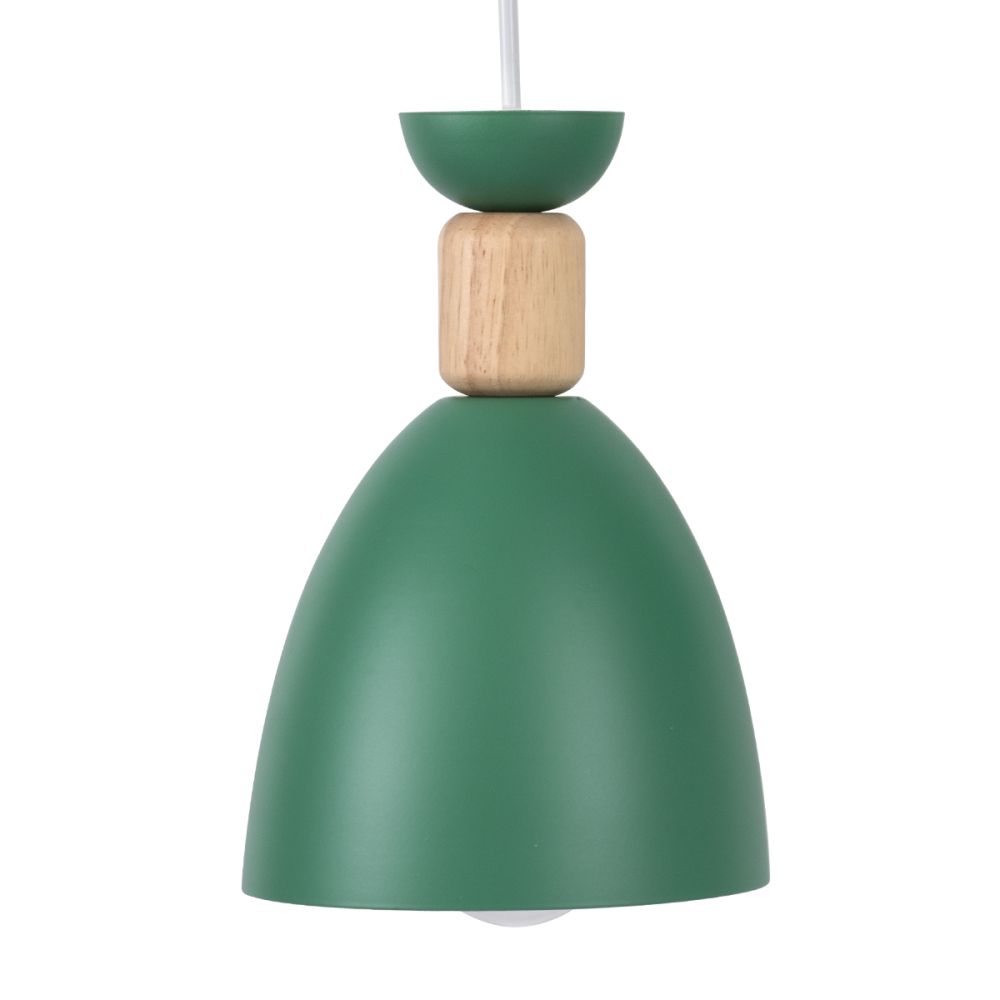 GLOBOSTAR® AVA 61575 Μοντέρνο Κρεμαστό Φωτιστικό Οροφής με Ντουί 3 x E27 AC 220-240V IP20 - Πράσινο & Μπεζ - Μ35 x Π35 x Υ130cm