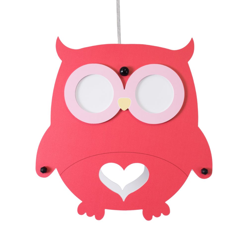 GLOBOSTAR® OWL 61576 Παιδικό Κρεμαστό Φωτιστικό Οροφής με Ντουί 1 x E27 AC 220-240V IP20 - Πολύχρωμο - Μ29.5 x Π15.5 x Υ30.5cm